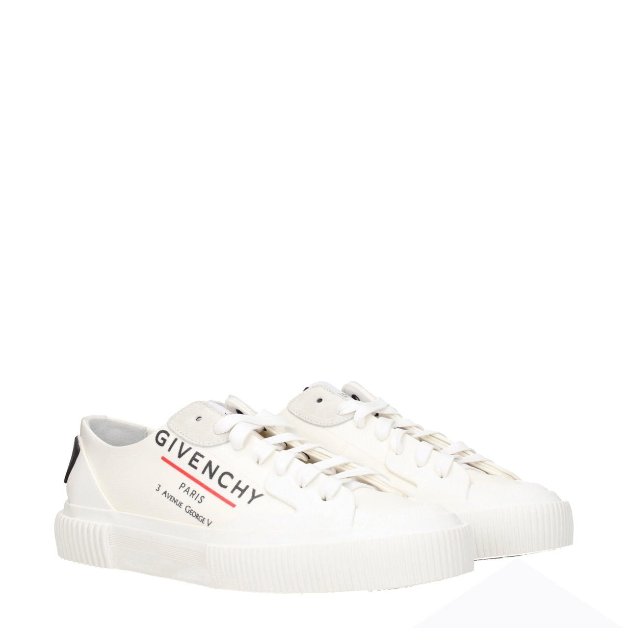 Beige Fabric Low Top Sneakers