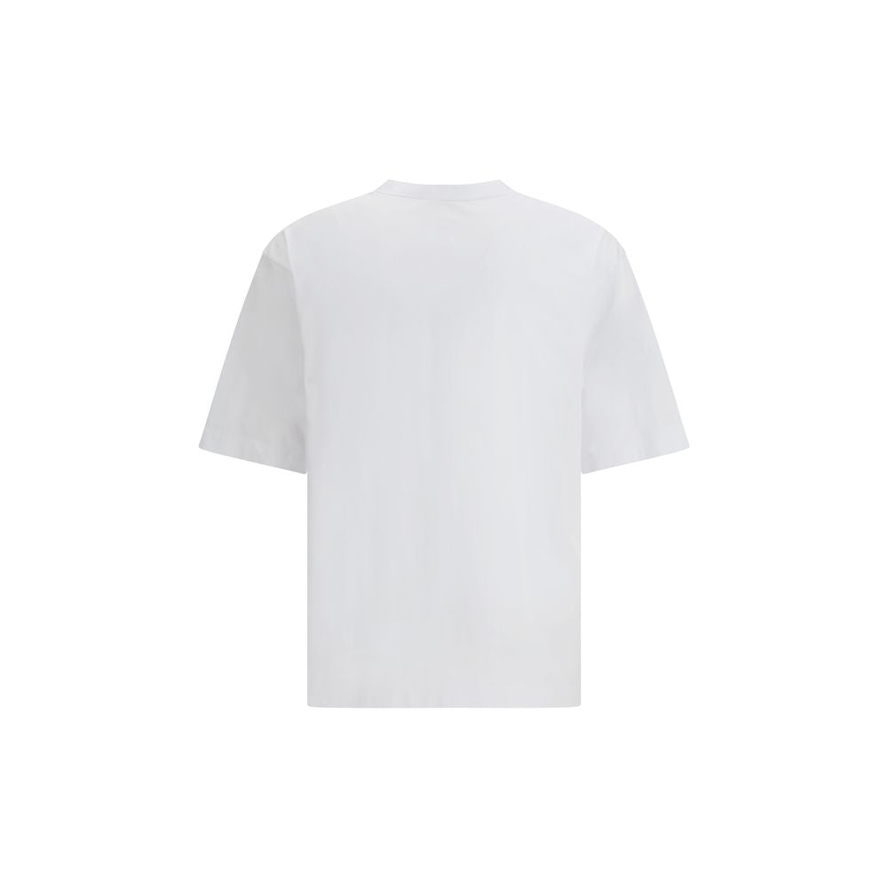 White Dsquared2 t-shirt with black graphic mouth and text Voice Yourself Magliano