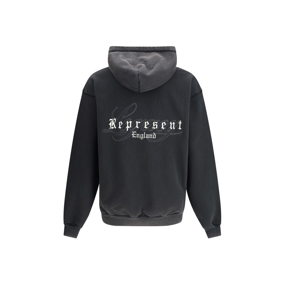 Black Represent England hoodie with front pocket and small logo on chest