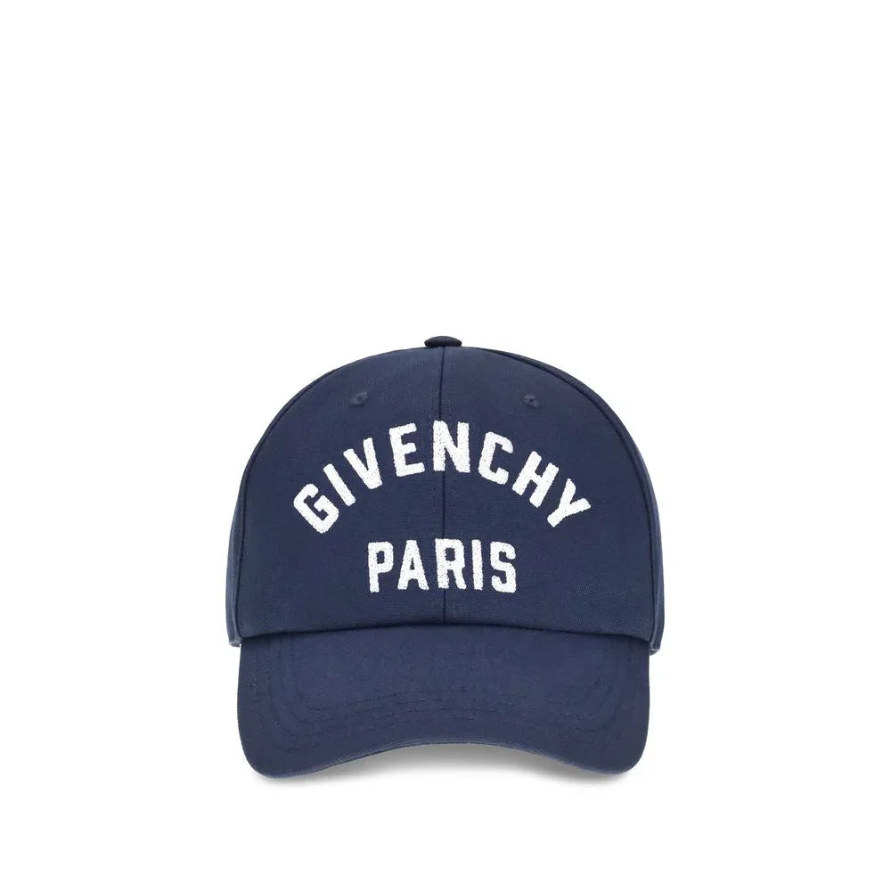 Navy blue Givenchy Paris baseball cap with white embroidered logo