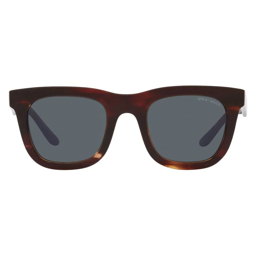 Giorgio Armani tortoiseshell rectangular sunglasses with dark lenses