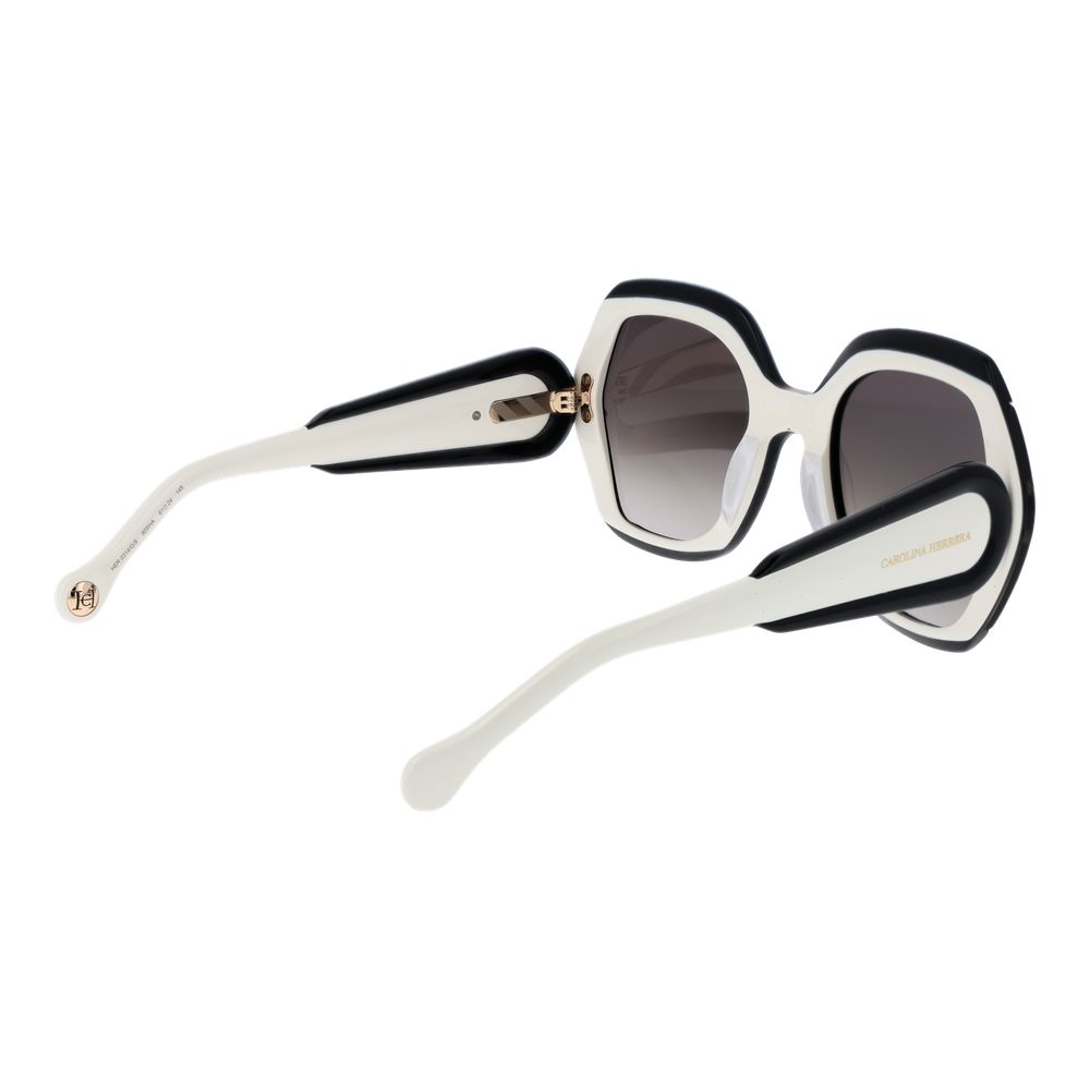 Carolina Herrera black and white oversized square sunglasses with gradient lenses